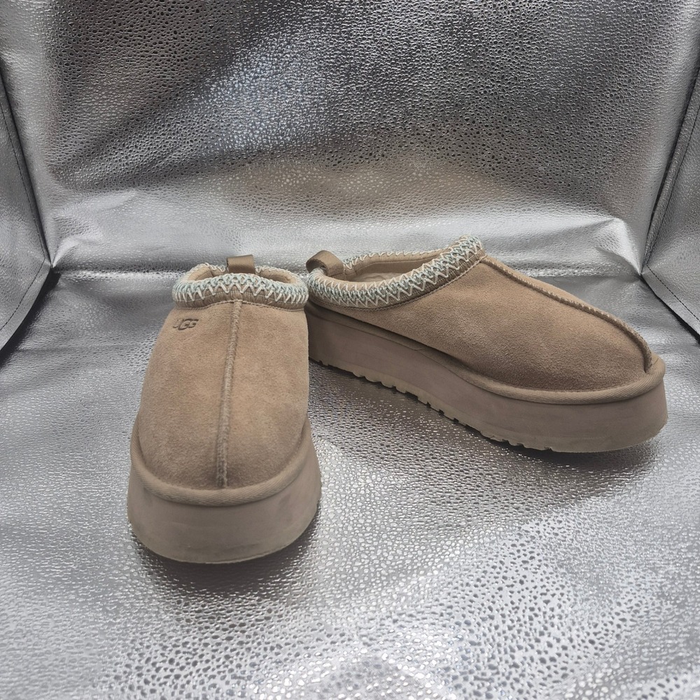 UGG Tazz Platform Slipper Driftwood Suede 1122553 Womens 8